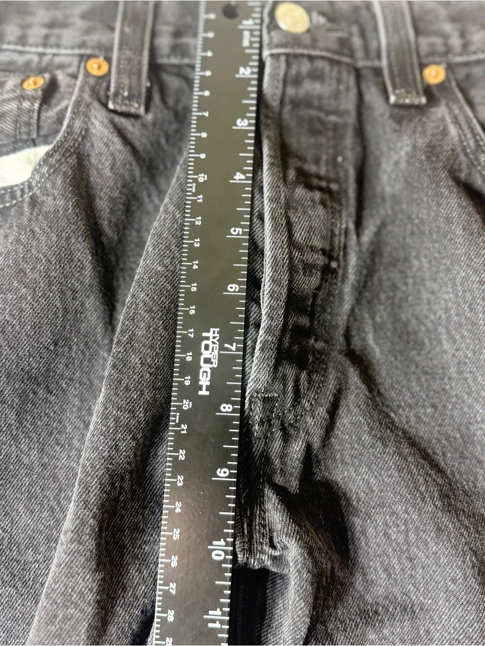 Vintage‎ Levi's 501 Original Fit Button Fly Black Denim Jeans 34x36